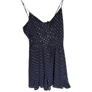 Trixxi Black Dress with Silver Dots